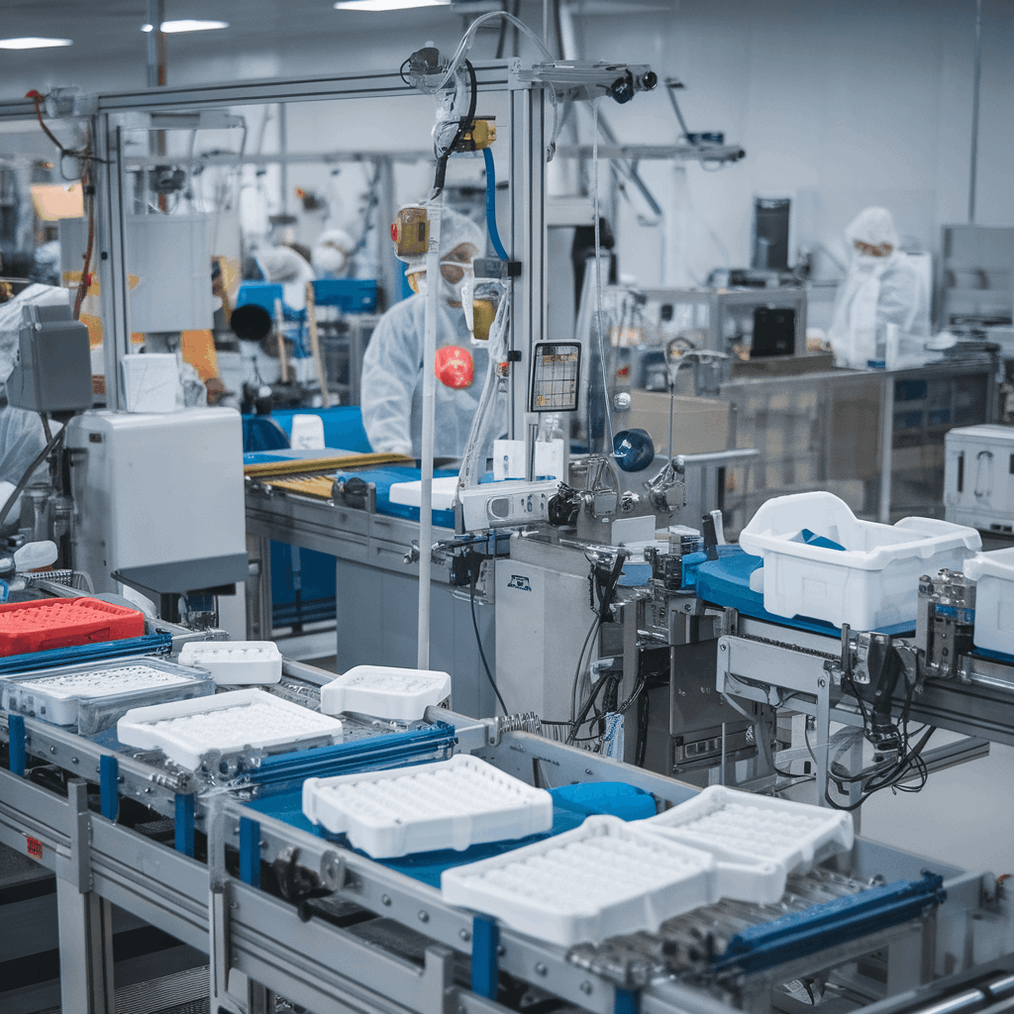 Injection molding machines in cleanroom